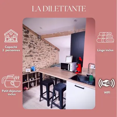 Plan de l'établissement La Dilettante - petit déjeuner inclus - 10mn du Parc