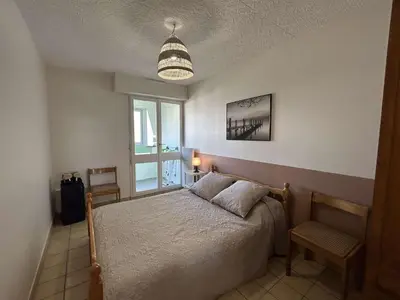Un ou plusieurs lits dans un hébergement de l'établissement SH380-043 - Appart 2 pièces 4 couchages - SAINT HILAIRE DE RIEZ