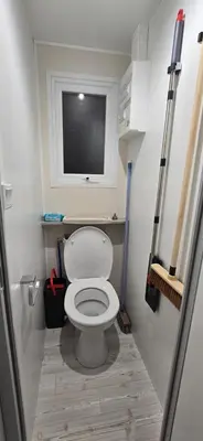 Salle de bains dans l'établissement Mobil-Home Le Bois Dormant 87