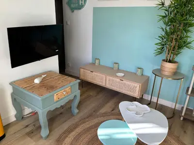 Télévision ou salle de divertissement dans l'établissement Le cosy beach
