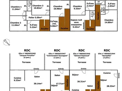 Plan de l'établissement Charmant Gîte en Bocage Vendéen, 3 Chambres, Parking Inclus - FR-1-426-607