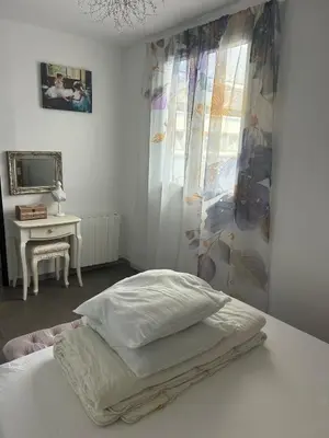 Un ou plusieurs lits dans un hébergement de l'établissement Appartement 2 chambre vue mer