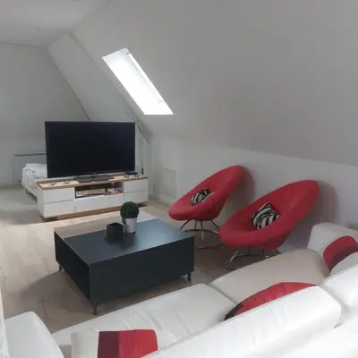 Télévision ou salle de divertissement dans l'établissement Le cocon citadin