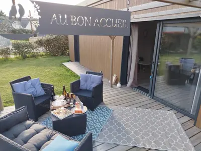 Coin salon dans l'établissement Cottage atypique en plein coeur des vignes