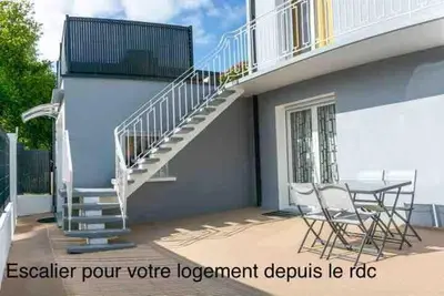 Balcon ou terrasse dans l'établissement T3 Graphic en bord de mer