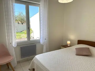 Un ou plusieurs lits dans un hébergement de l'établissement SG000-009 Maison 4 pièces 6 couchages LE FENOUILLER
