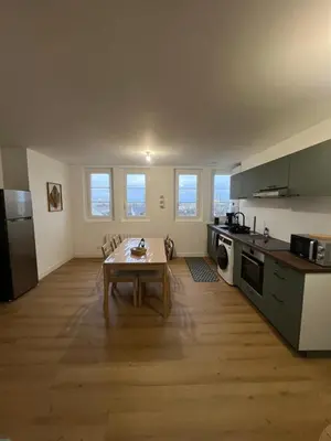 Cuisine ou kitchenette dans l'établissement Océanis