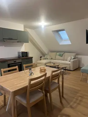 Cuisine ou kitchenette dans l'établissement Océanis