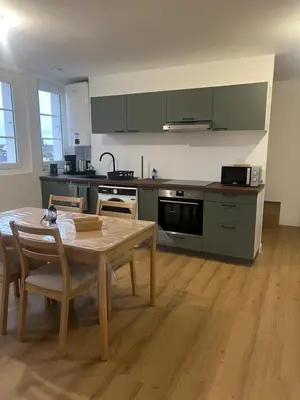 Cuisine ou kitchenette dans l'établissement Océanis