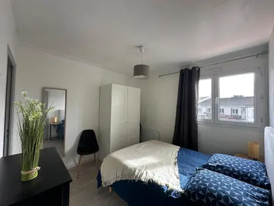 Un ou plusieurs lits dans un hébergement de l'établissement Appartement situé dans le bourg de Pont Saint Martin 44860