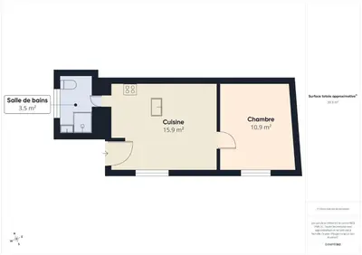 Plan de l'établissement 100 m de la plage, terrasse, maison pour 2