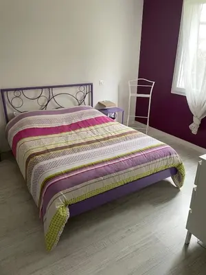 Un ou plusieurs lits dans un hébergement de l'établissement Maison familiale à 10 min des plages