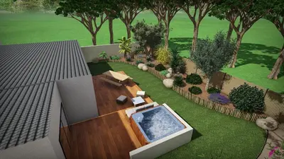 Jardin de l'établissement SCI Familly Bernard