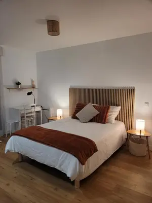 Un ou plusieurs lits dans un hébergement de l'établissement Studio Nantes Beaujoire