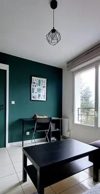 Coin salon dans l'établissement Quiet apartment in Nantes city center with Secure parking