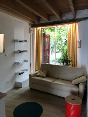 Coin salon dans l'établissement Charmant hébergement non fumeur au calme près de Nantes