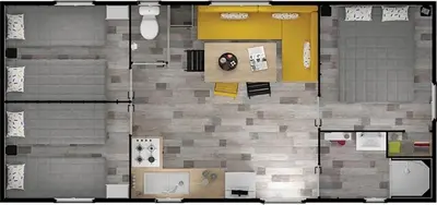Plan de l'établissement ZEcamping 4 animé piscine couverte 1km plage fitness mobil-home TV
