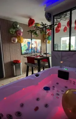 Télévision ou salle de divertissement dans l'établissement Spa Nantais