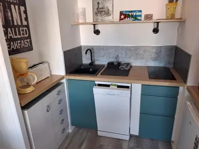 Cuisine ou kitchenette dans l'établissement RIEZ Entre Mer et Dunes