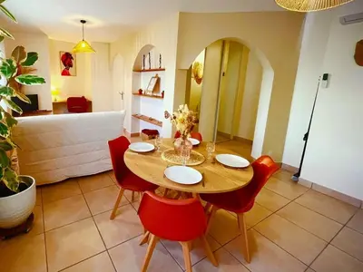 Coin salon dans l'établissement Le Carré Douillet, Appartement lumineux