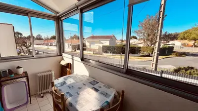 Balcon ou terrasse dans l'établissement Les Fermettes, appartement lumière