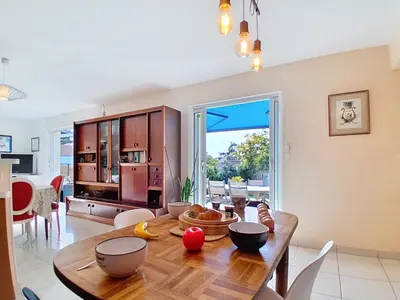 Coin salon dans l'établissement Holiday Home Briasel by Interhome