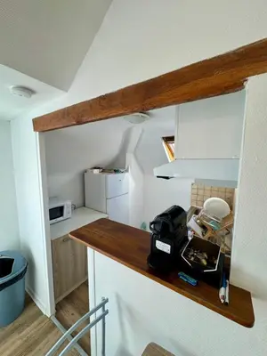 Cuisine ou kitchenette dans l'établissement Fully equipped 1-bedroom apartment near Chantiers Navals