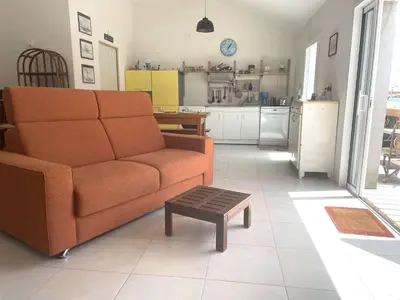 Coin salon dans l'établissement BA000-08A Mais 4 pièces - 6 couchages BARBATRE