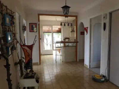 Cuisine ou kitchenette dans l'établissement maison 500 m plage