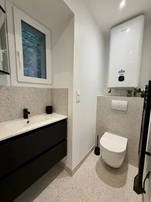 Salle de bains dans l'établissement Majorelle de Talensac