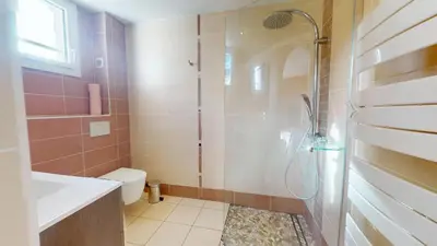 Salle de bains dans l'établissement Villa Mabhep
