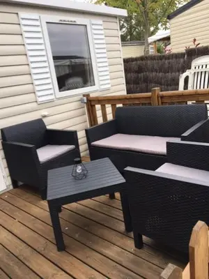 Balcon ou terrasse dans l'établissement mobilhome tout confort