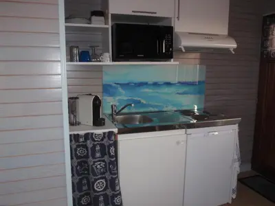 Cuisine ou kitchenette dans l'établissement La Belgerie