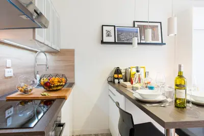 Cuisine ou kitchenette dans l'établissement Unsejouranantes - Le Magellan
