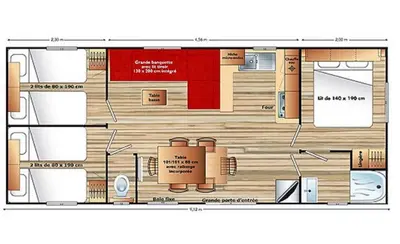 Plan de l'établissement Mobil Home