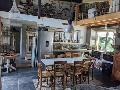 Cuisine ou kitchenette dans l'établissement Loge & Broc