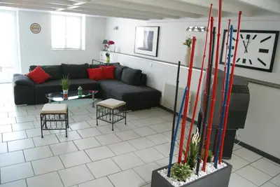 Coin salon dans l'établissement Gite du coudray 85
