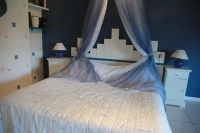 Un ou plusieurs lits dans un hébergement de l'établissement Chambre d'Hôte La Boulière