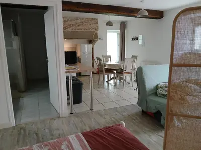 Cuisine ou kitchenette dans l'établissement Gîte Blonimael