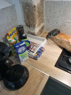 Cuisine ou kitchenette dans l'établissement Gîte Blonimael