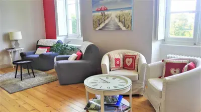 Coin salon dans l'établissement Domaine du Plessis Grimaud