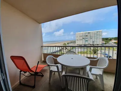 Balcon ou terrasse dans l'établissement Appartement 2 pièces, 5 couchages balcon - Saint-Jean-de-Monts - FR-1-224C-262