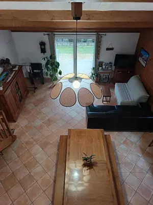 Coin salon dans l'établissement Gîte le logis