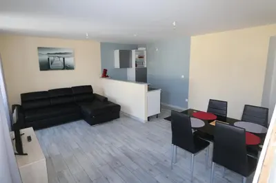 Coin salon dans l'établissement Apparts Gites Cholet centre