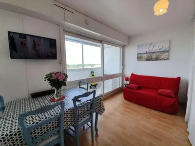 Coin salon dans l'établissement Studio cosy 4 pers. à 50m de la plage - FR-1-224C-418