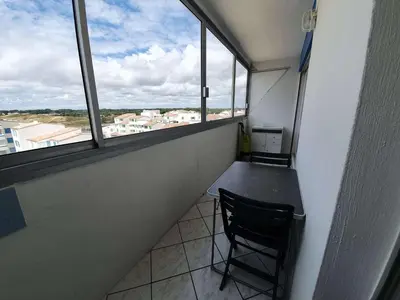 Balcon ou terrasse dans l'établissement Studio cosy 4 pers. à 50m de la plage - FR-1-224C-418