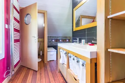 Cuisine ou kitchenette dans l'établissement GiteAnne