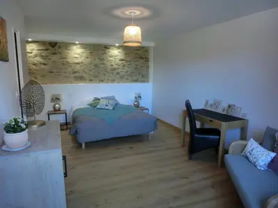 Un ou plusieurs lits dans un hébergement de l'établissement Les chambres d'hôtes de La Métairie du Bourg