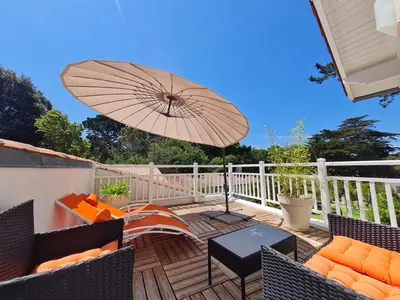 Balcon ou terrasse dans l'établissement Hôtel Les Prateaux