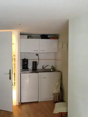 Cuisine ou kitchenette dans l'établissement Agora Mijo Chambre d'Hôtes